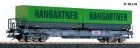 15567 Tillig Flat car with 2 interchangeble flatbeds "Hangartner"